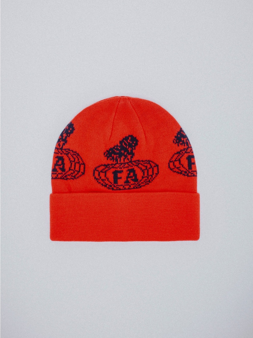 (FA) FuckingAwesome x Hockey- Blood Orange Unisex “Flea the World” Cuffed Beanie